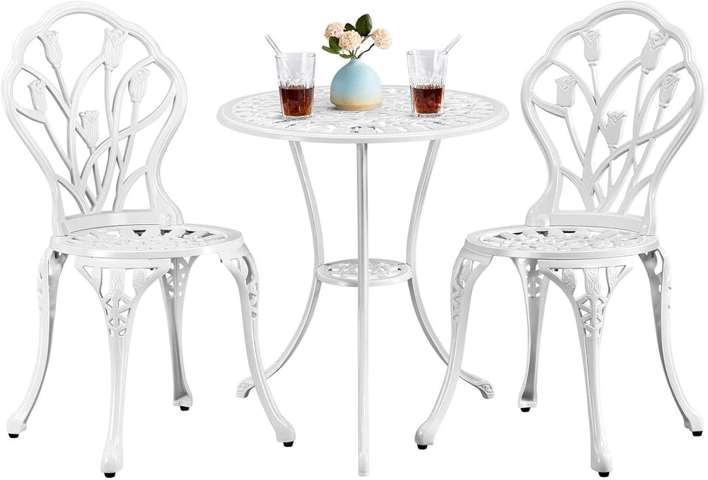 3 Piece Cast Aluminum Patio Bistro Set L76358