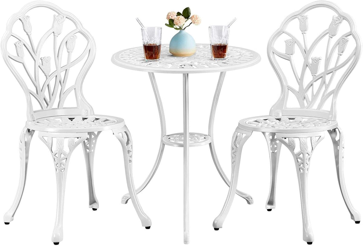 3 Piece Cast Aluminum Patio Bistro Set L76358