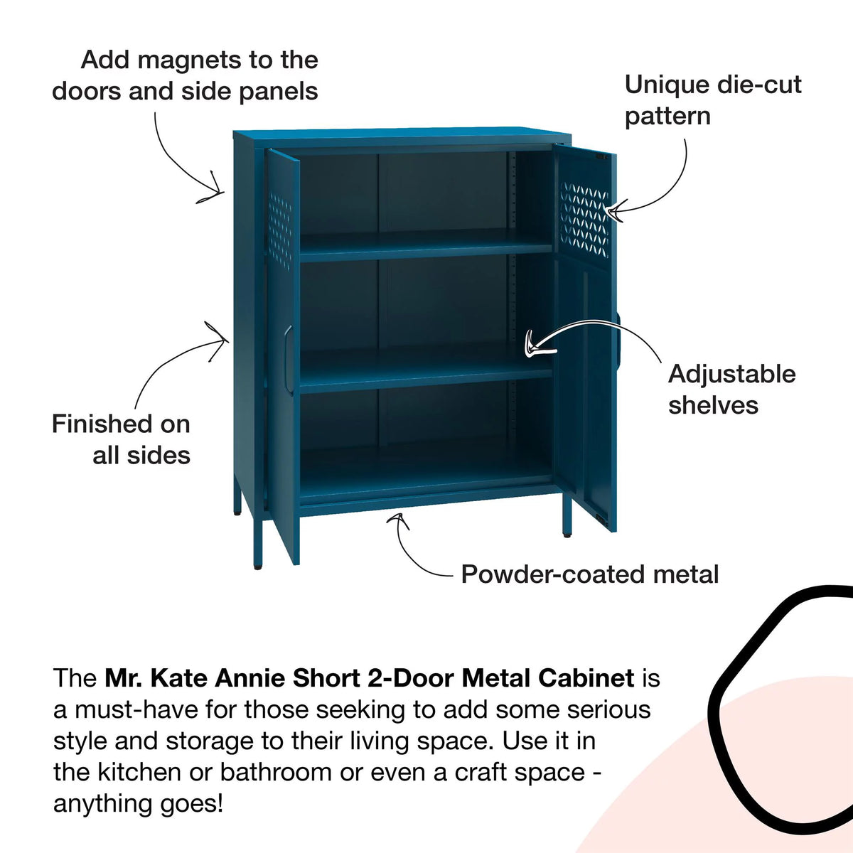 2 Door Metal Cabinet S469378