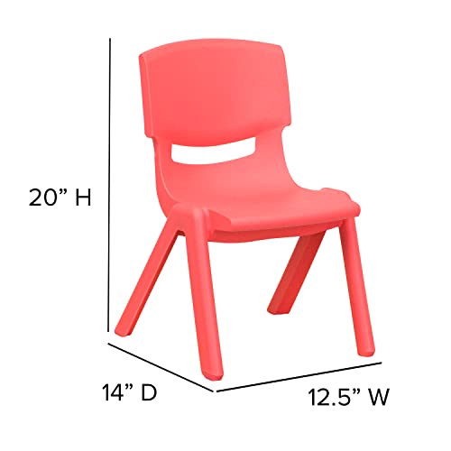 Blue Plastic Stackable School Chair 4 Pack N406434