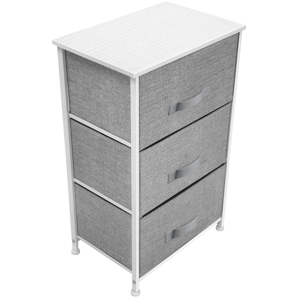 3 Drawer Nightstand with Fabric Bins R52542