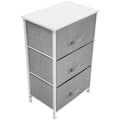 3 Drawer Nightstand with Fabric Bins R52542