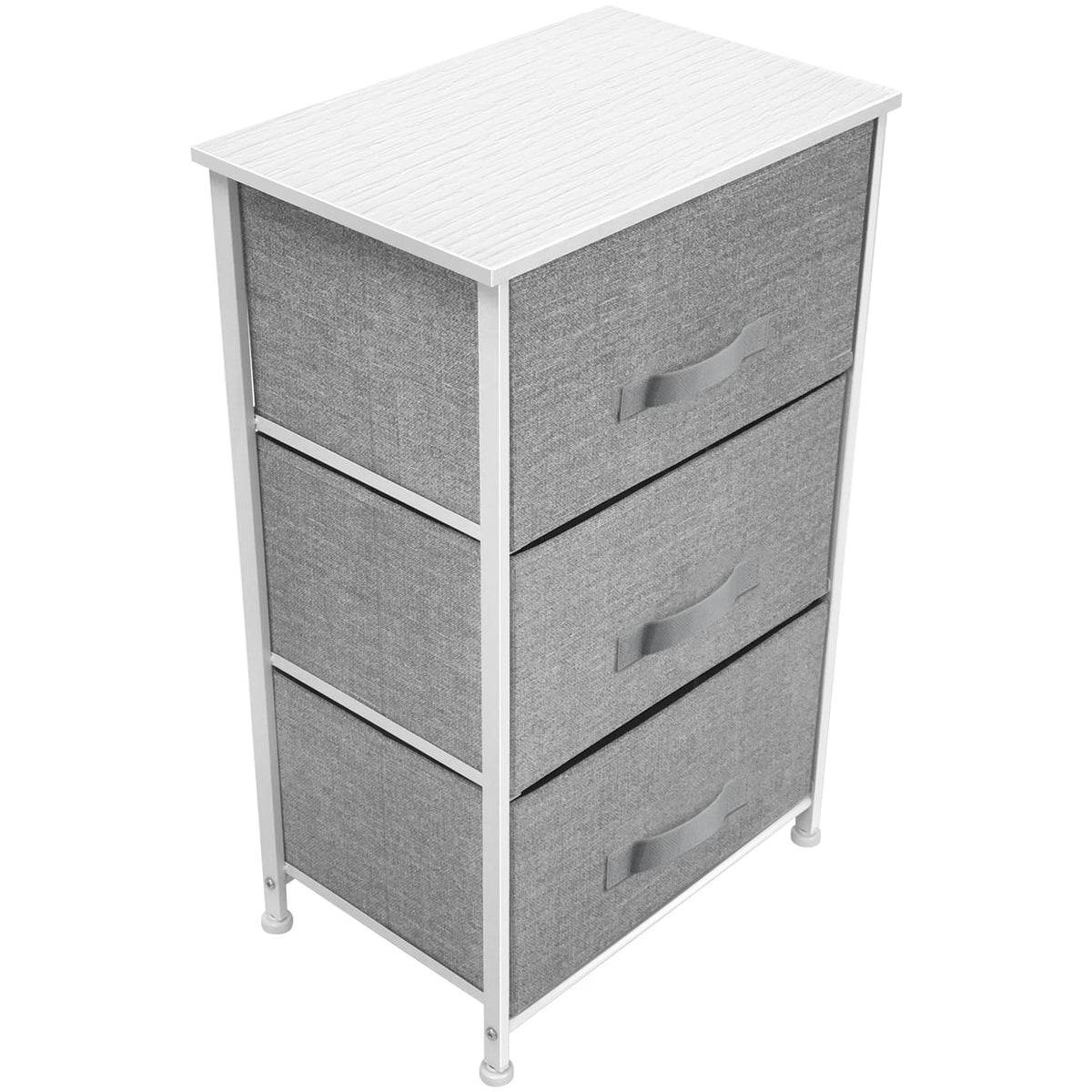 3 Drawer Nightstand with Fabric Bins R52542
