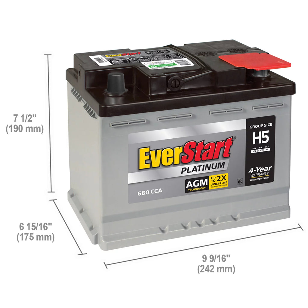 AGM Battery Group Size H5 12 Volts 640 CCA J32941