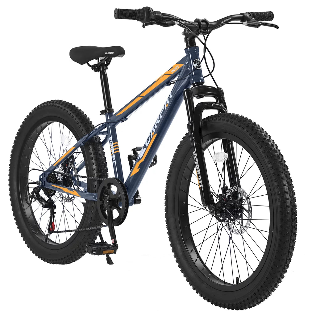 24 Inch Fat Tire Bike 7 Speeds Mountain Bike U832835