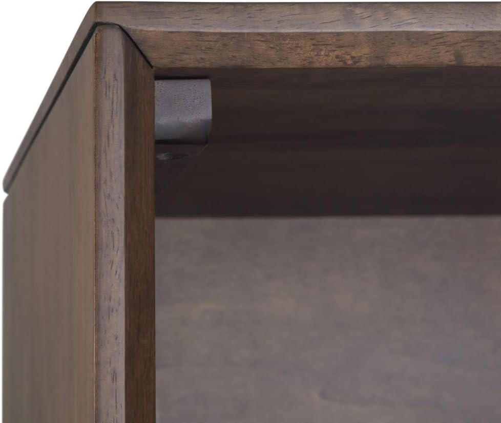 66 inch Walnut Brown Solid Hardwood and Metal Bookcase with 2 Drawers and 4 Shelves O206902