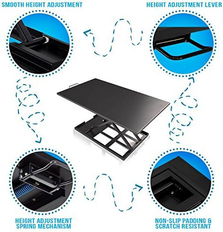 Adjustable Black Standing Desk Converter D219537