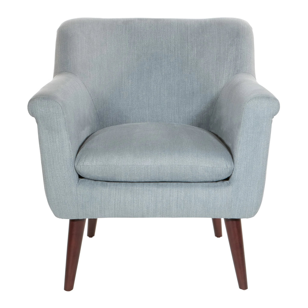 Charcoal Gray Fabric Accent Chair with Dark Coffee Finish Legs V72942