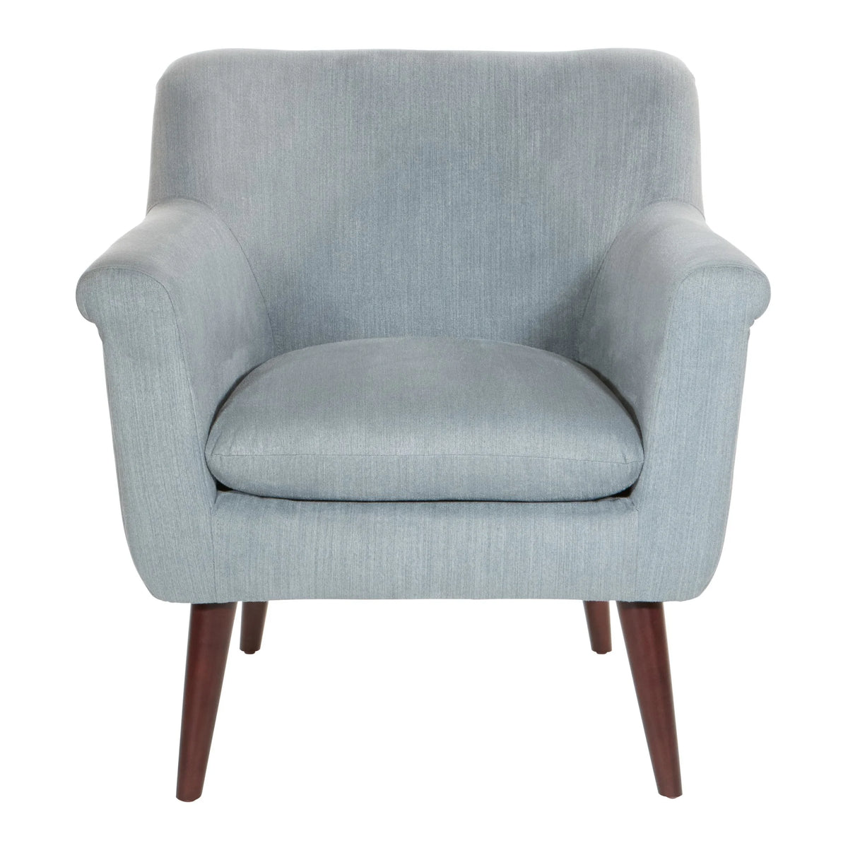 Charcoal Gray Fabric Accent Chair with Dark Coffee Finish Legs V72942