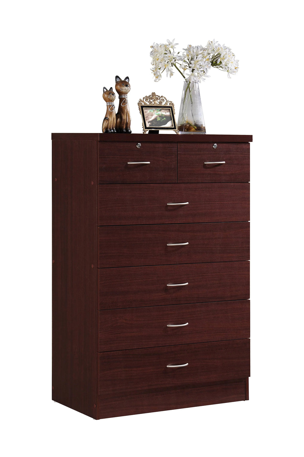 7 Drawer Mahogany Dresser with Two Locks H179