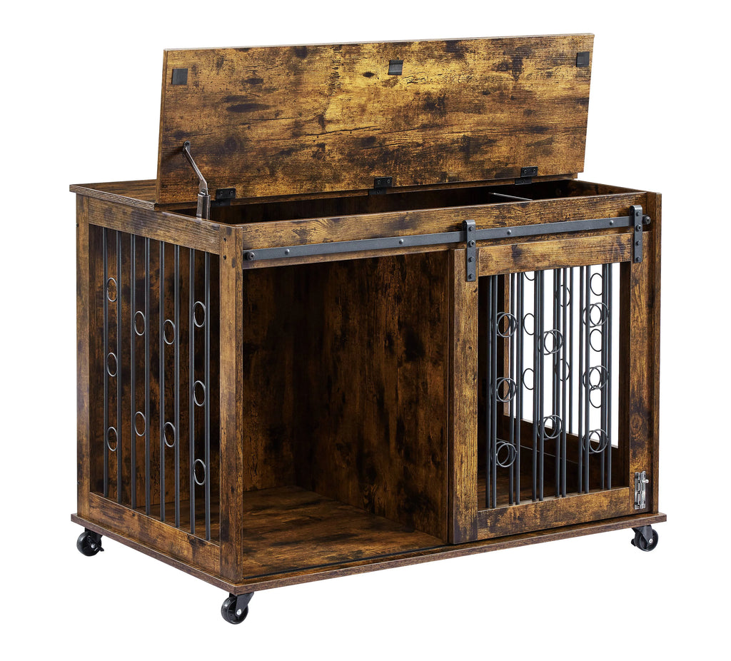 39" Dog Crate with Partition and Sliding Door R852833