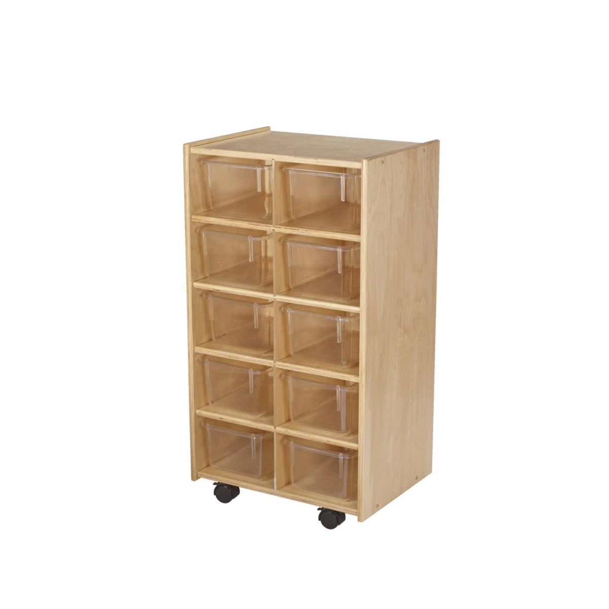 Mobile Cubby Unit with 10 Clear Trays F447358