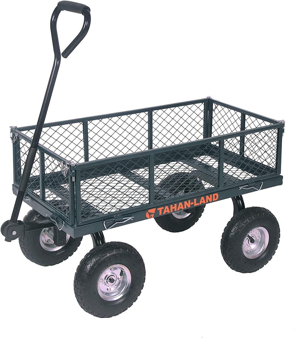 Heavy-Duty Steel Garden Cart with Removable Sides, 550-lbs Capacity A900484