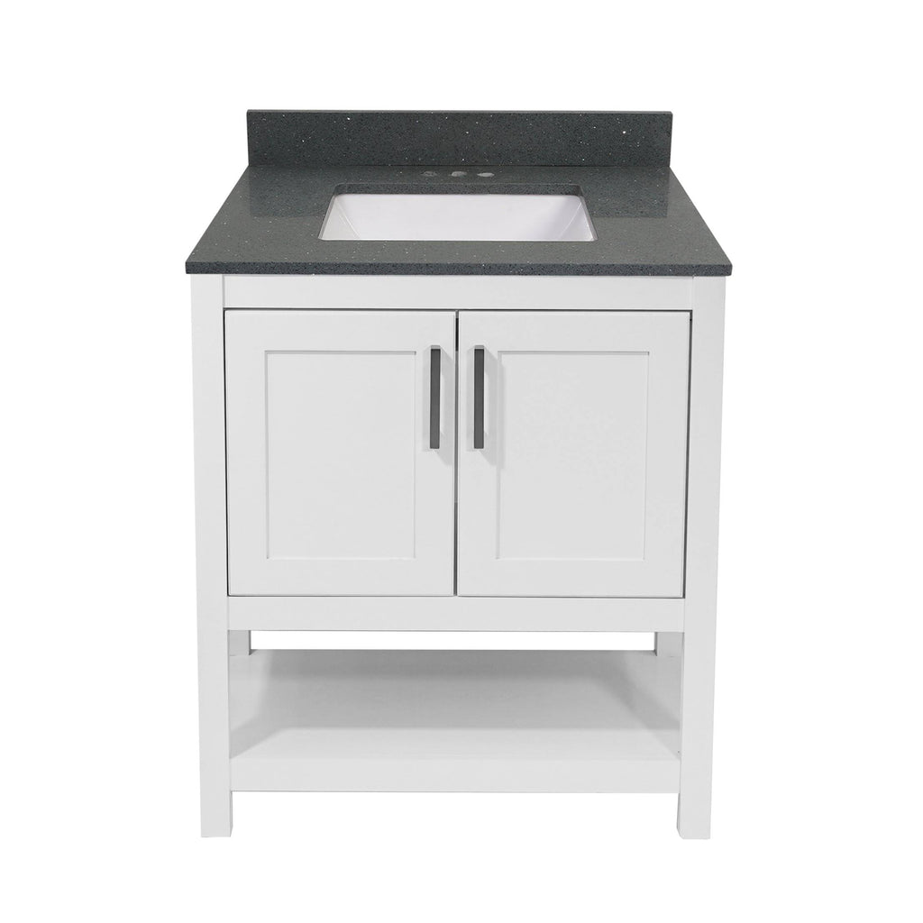 25 in. Bath Vanity with Quartz Stone Vanity Top and Backsplash M28731