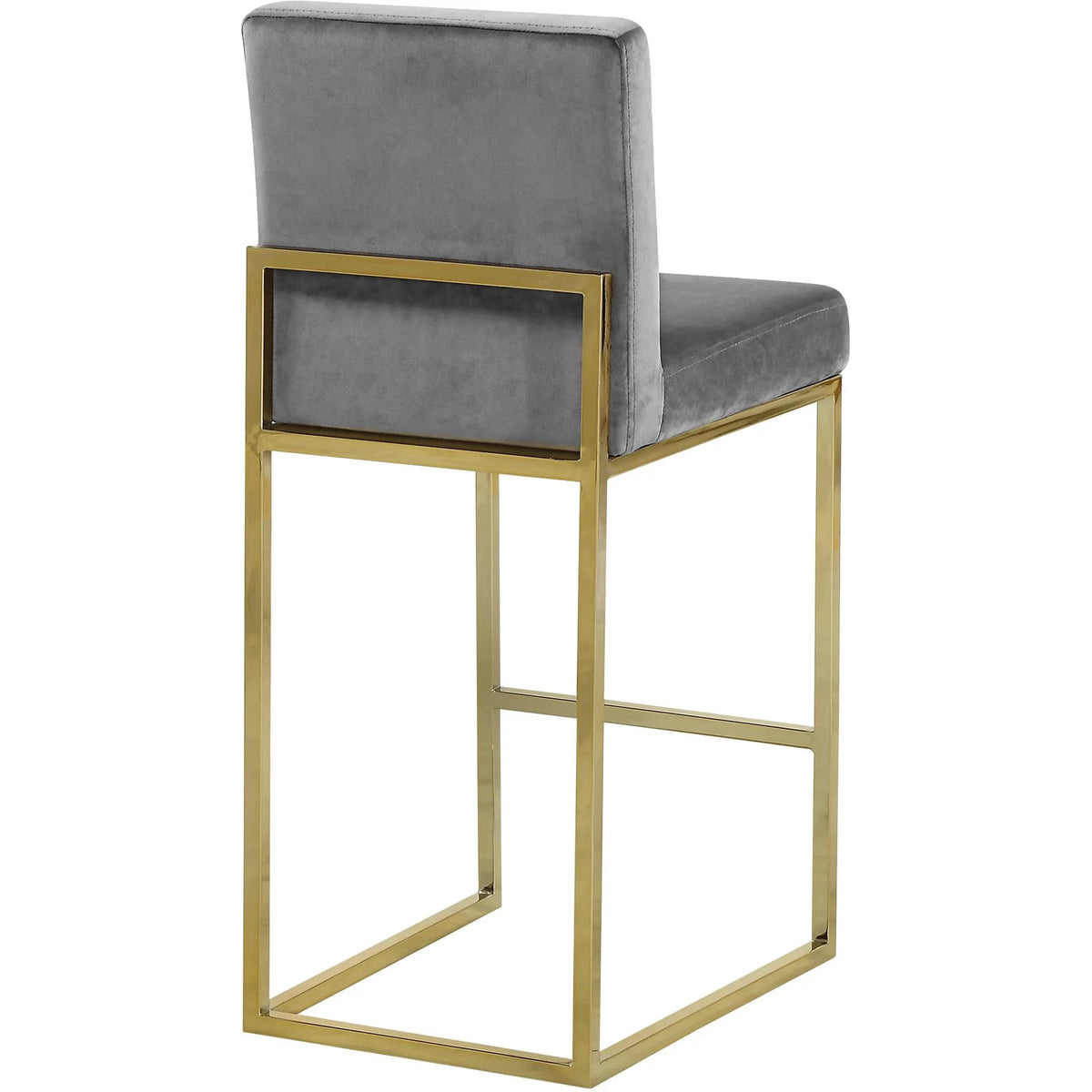 Gray Velvet Counter Stool S346705