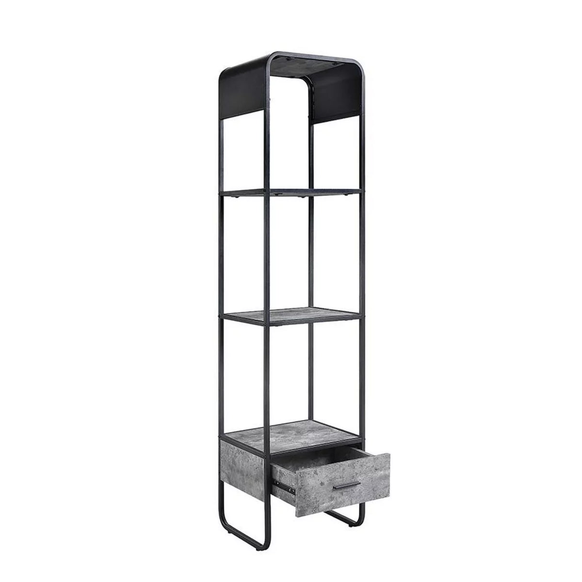 66 Inch Gray 3 Shelves Metal Frame Side Pier C265813