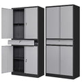 Metal Garage Storage Cabinet with Drawer, 4 Door Tool Cabinet with Lock K264