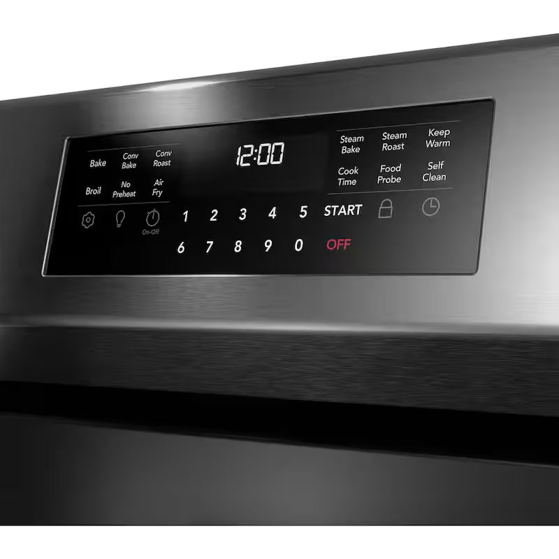 30 in 5 Element Freestanding Range in Black Stainless Steel with True Convection and Air Fry N738911