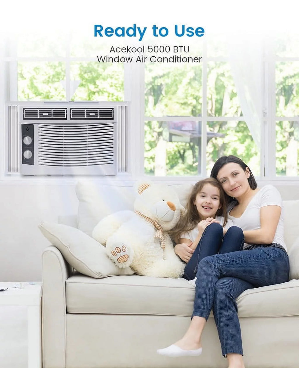 5000 BTU Window Air Conditioner with Reusable Filter E6020