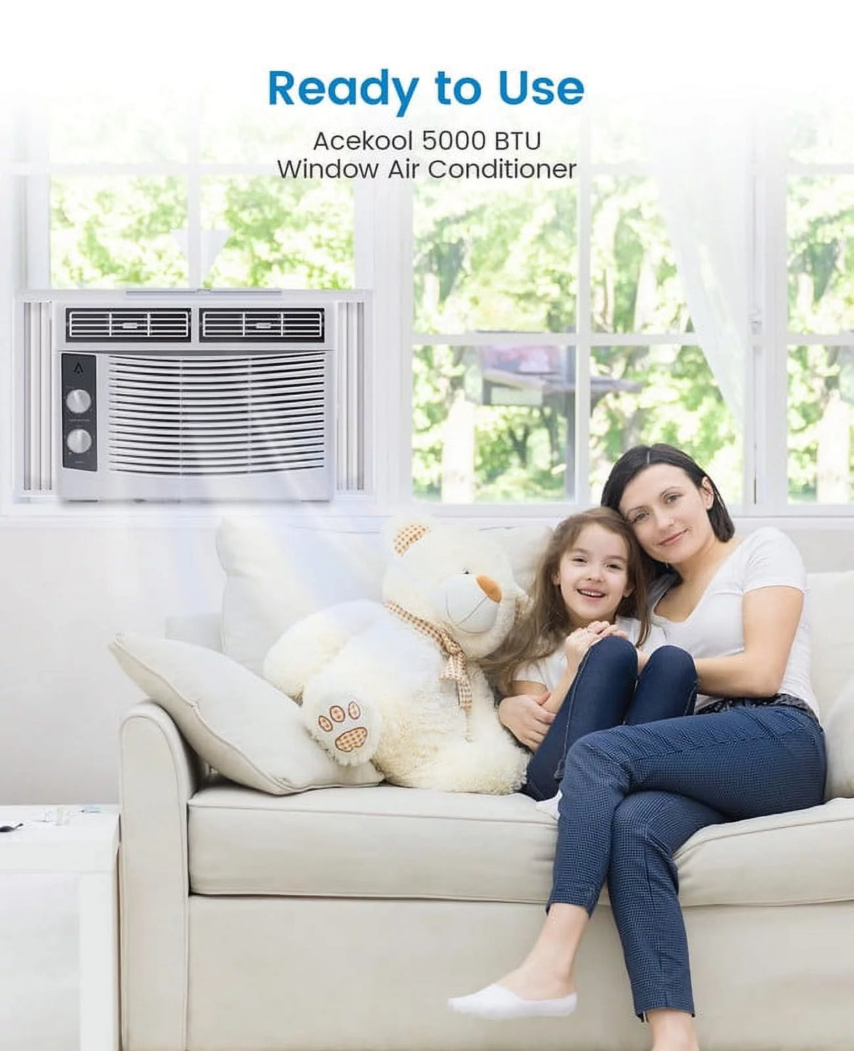 5000 BTU Window Air Conditioner with Reusable Filter E6020