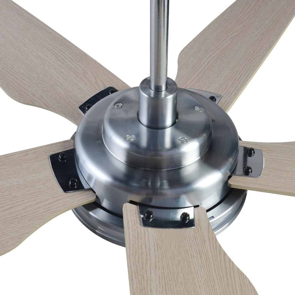 White Modern Wood Ceiling Fan N65693