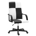White and Black Checkerboard Pattern Office Chair E675935