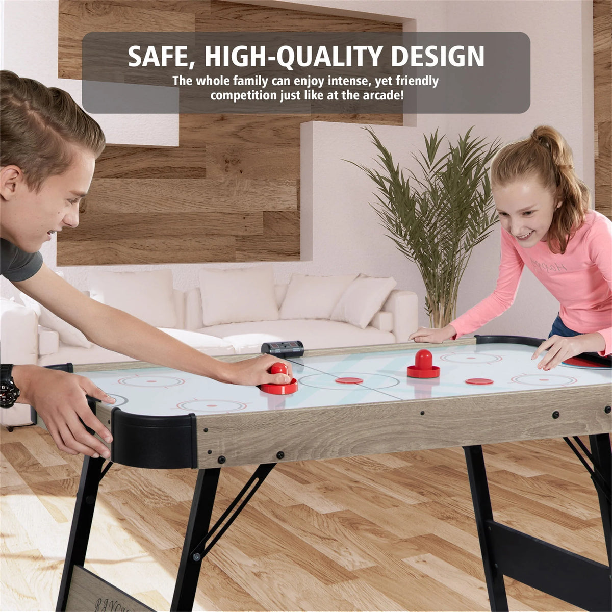 48in Foldable Air Powered Hockey Table with LED Scoreboard I47217