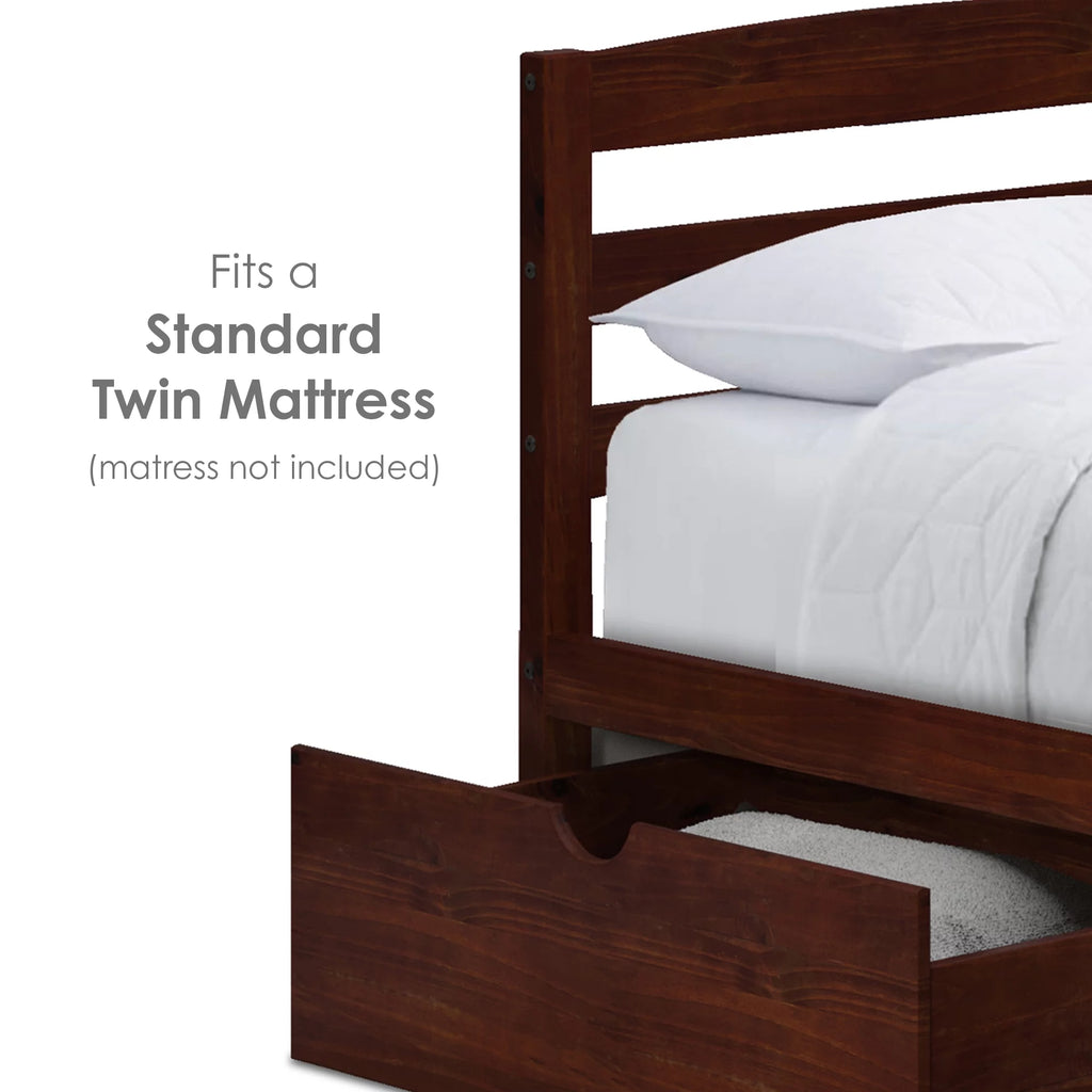 Twin Bed with Two Storage Drawers W850652