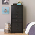 Black 6 Drawer Wooden Dresser I469