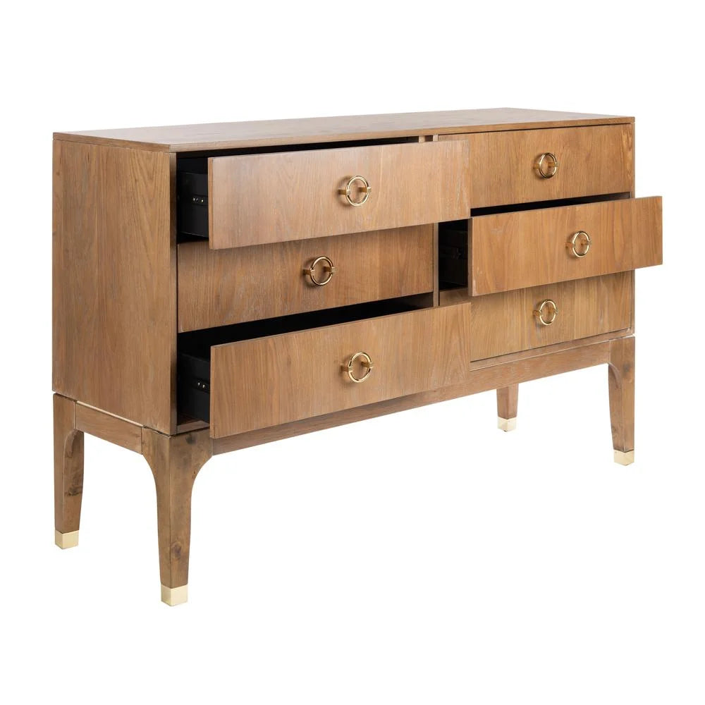 6 Drawer Rustic Oak Dresser Z875741
