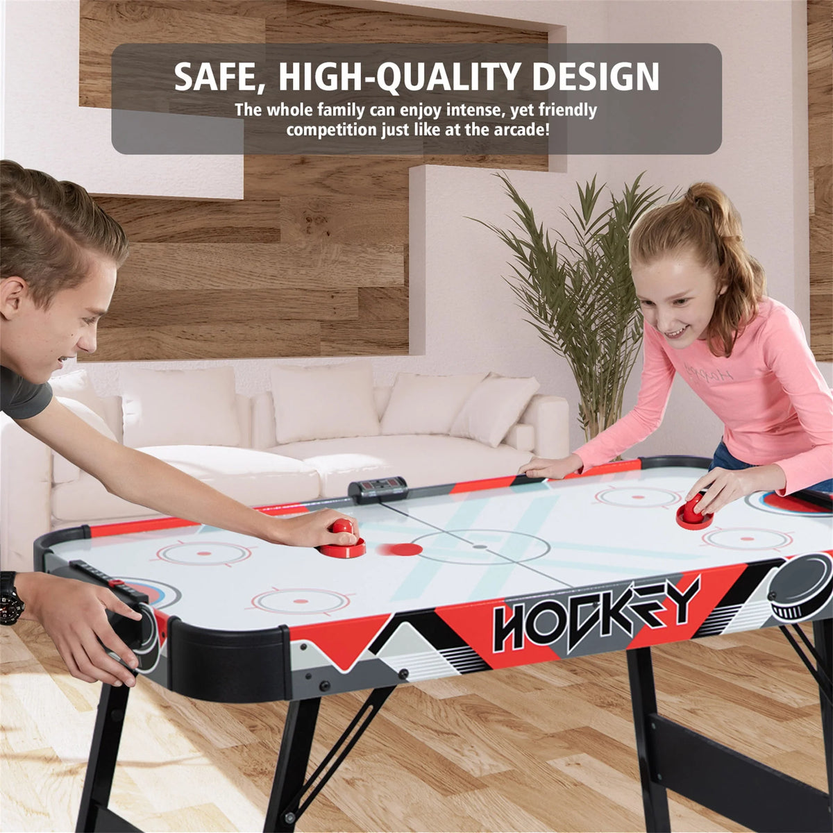 48in Foldable Air Powered Hockey Table with LED Scoreboard I47217