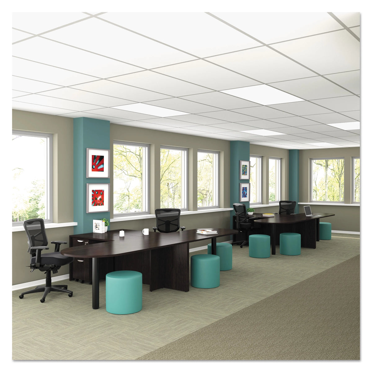 Black Mesh Mid-Back Multifunction Chair U291871