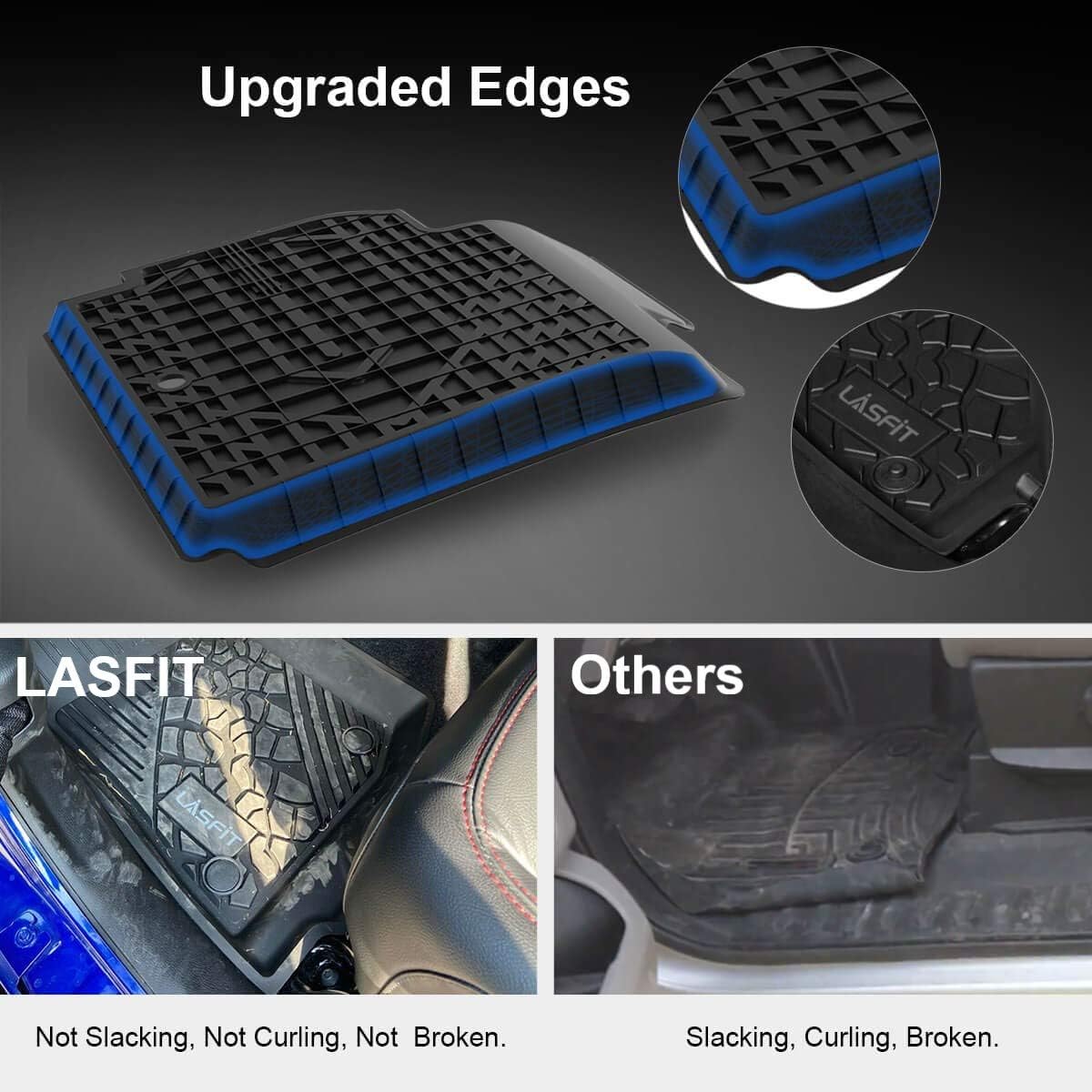 Black All Weather TPE Car Floor Mats Q845557