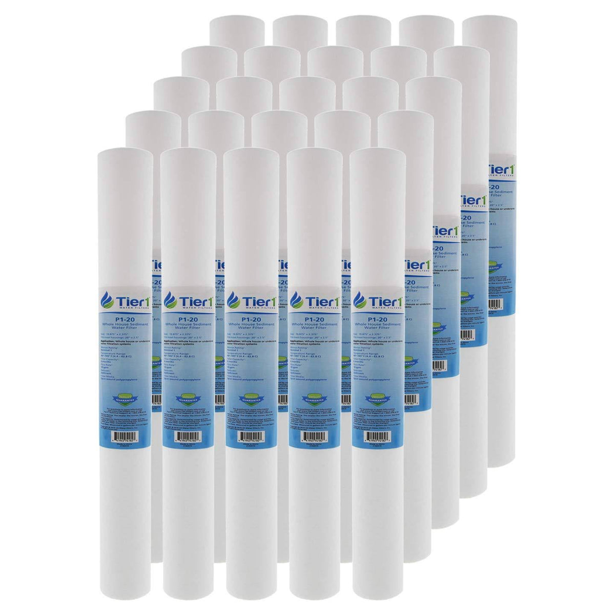 20 x 2.5 Spun Wound Polypropylene Sediment Water Filter 25 Pack J409