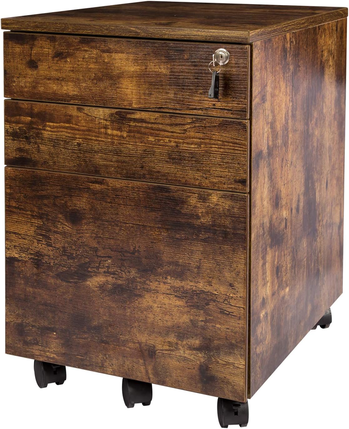 3 Drawer Wood Mobile File Cabinet G854