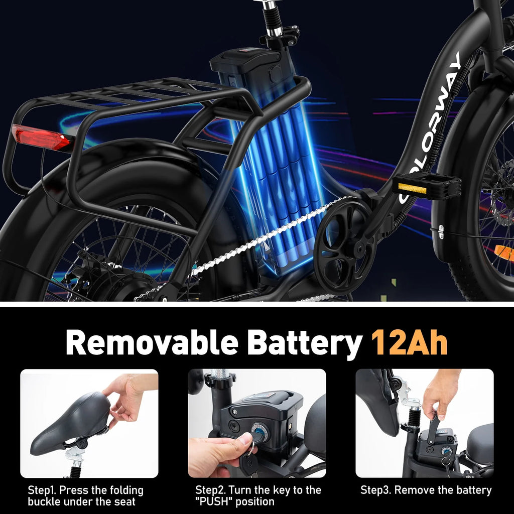20x3.0 Fat Tire Electric Bicycles 12Ah 36V 500W E Bike B35034
