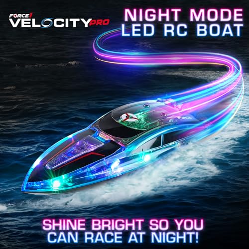 Blue Remote Control RC Boat with 2 Rechargeable Batteries C606103