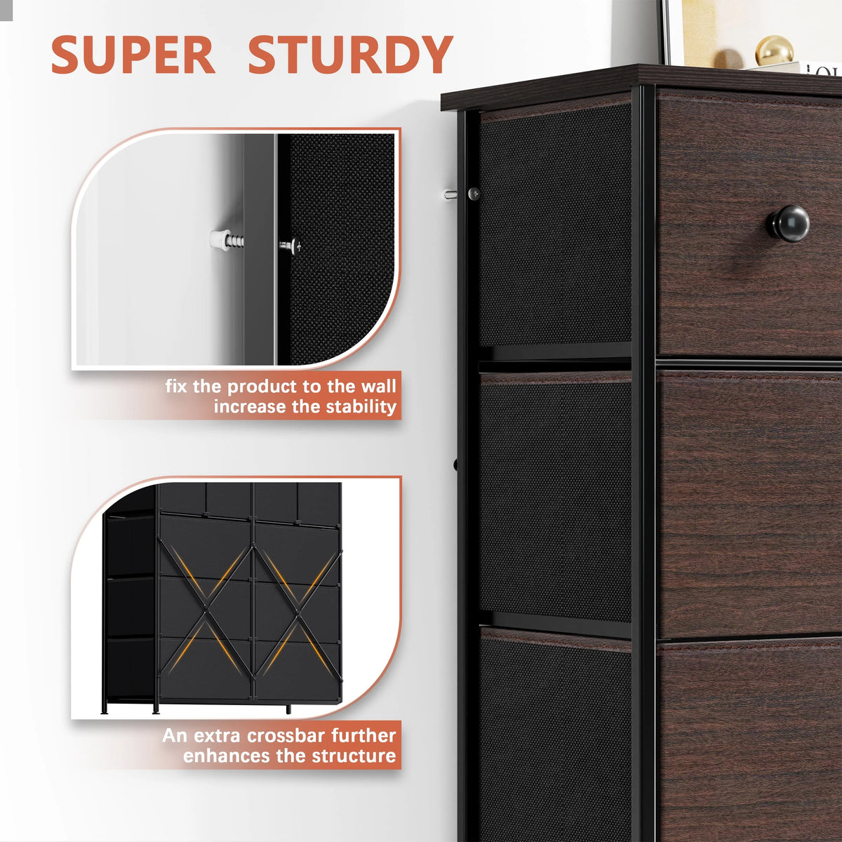 10 Drawer Fabric Dresser O42421
