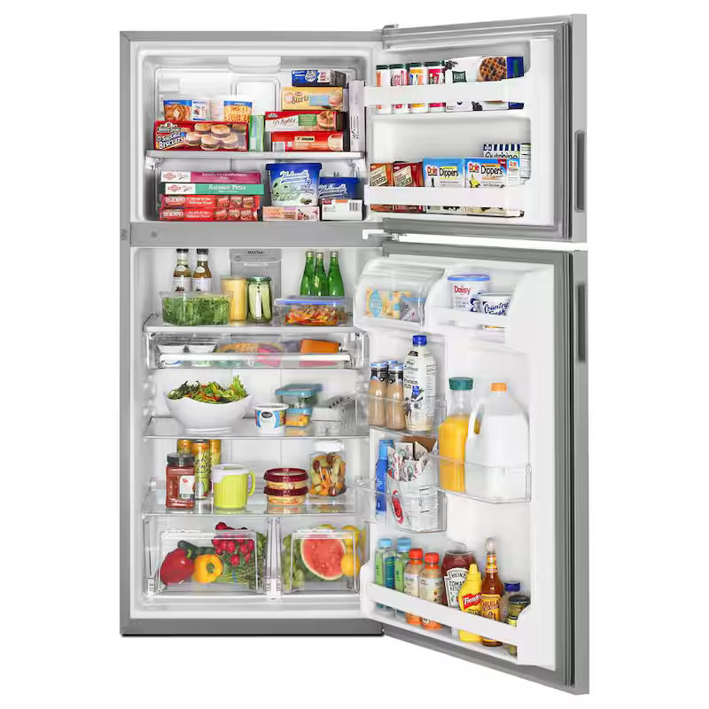 21 cu. ft. Top Freezer Refrigerator in Stainless Steel E893