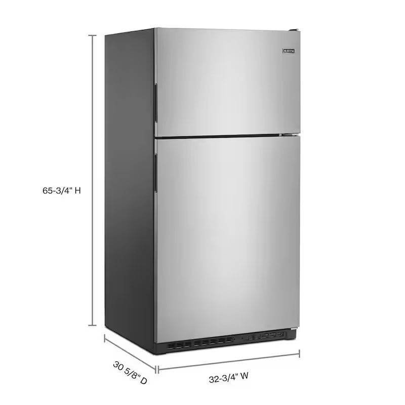 21 cu. ft. Top Freezer Refrigerator in Stainless Steel E893