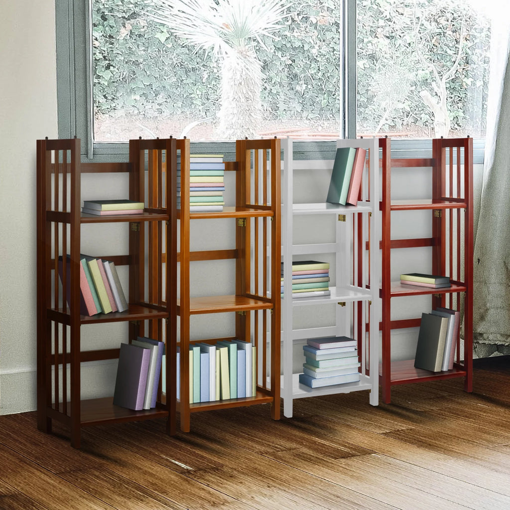 3-Shelf Folding Bookcase, Walnut F919233