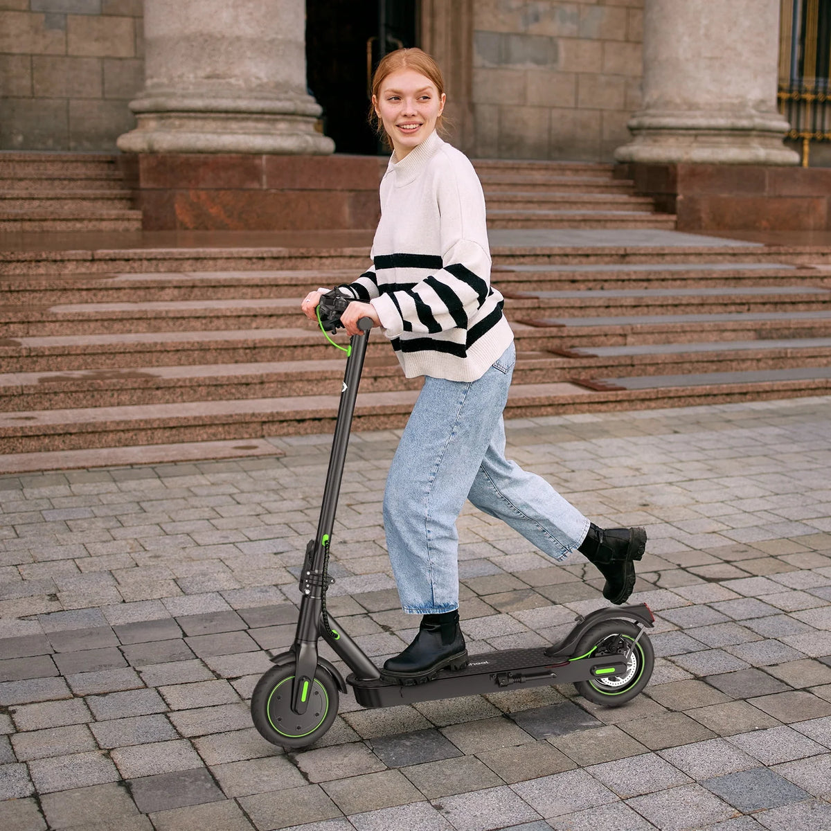 Electric Scooter, 18.6 MPH, 350W Motor, 8.5-inch Inflatable Tires C75118