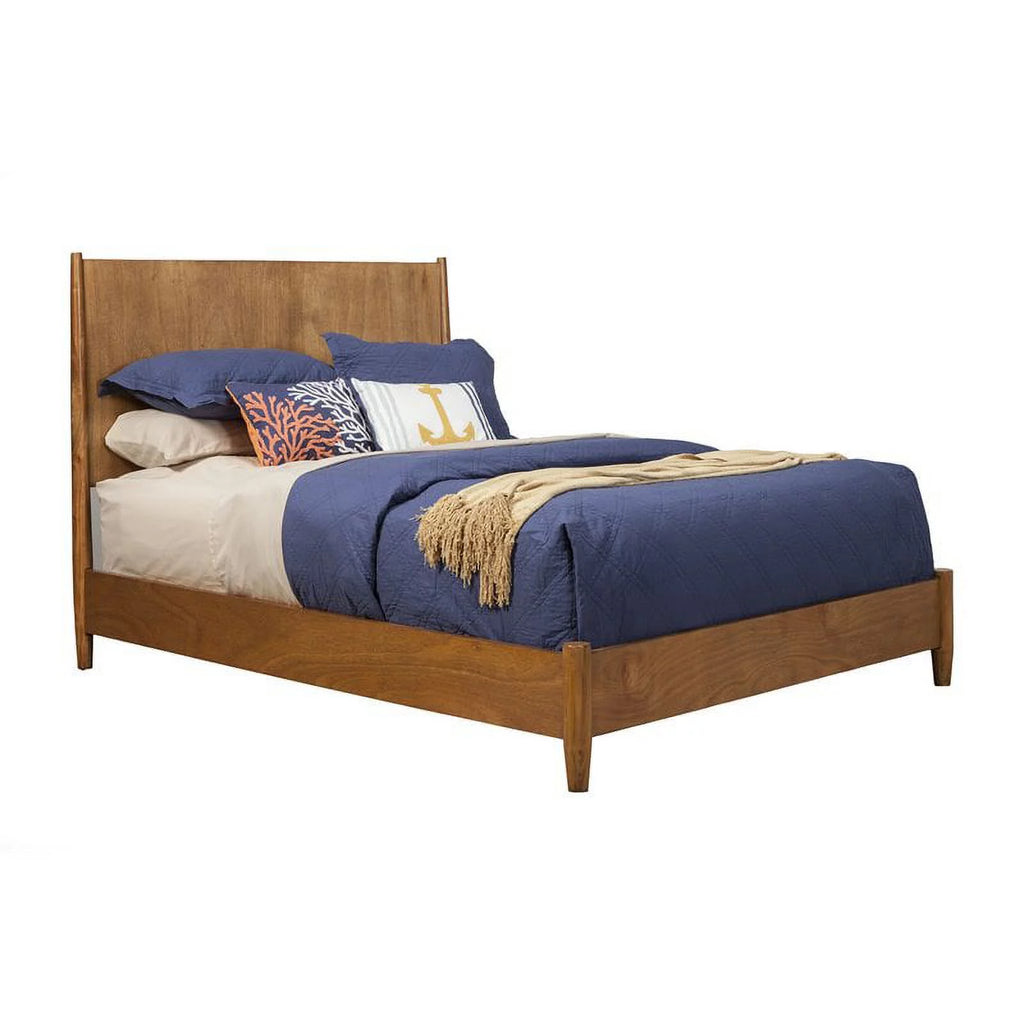 3 Piece Small TV Console Full Size Panel Bed & Nightstand E55222