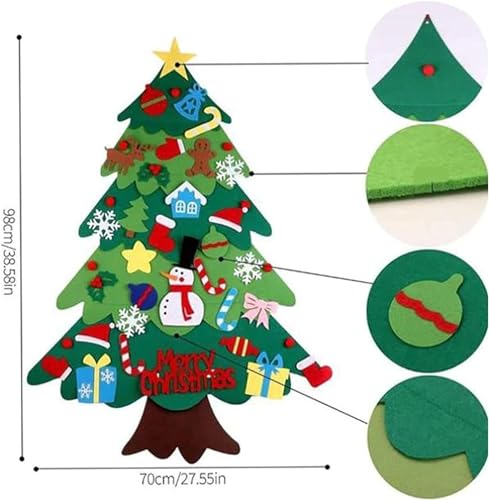 Oversized Felt Christmas Tree with Lights Y868