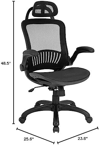 Grey Ergonomic Mesh Office Chair with Lumbar Support K7864