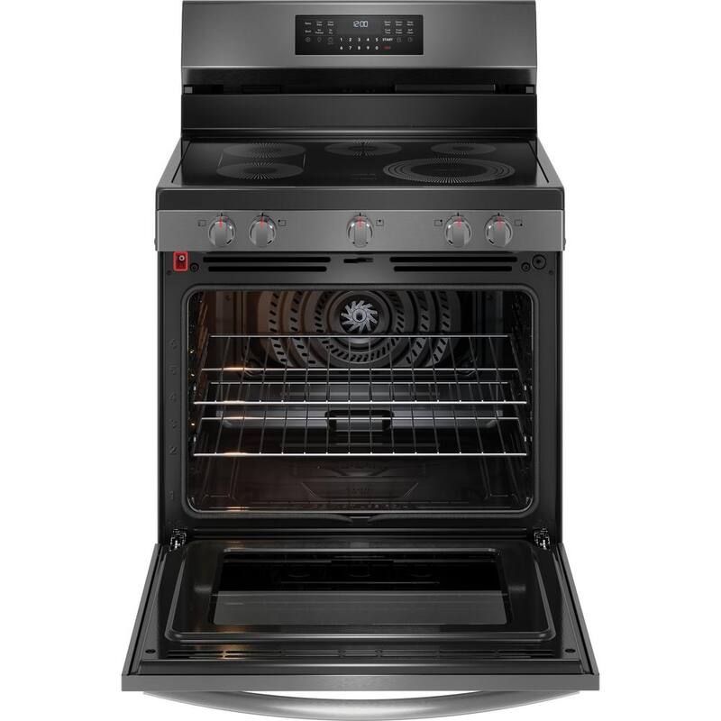 30 in 5 Element Freestanding Range in Black Stainless Steel with True Convection and Air Fry N738911