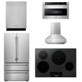 30 Induction Cooktop, Range Hood, Microwave, Refrigerator, Dishwasher R76289