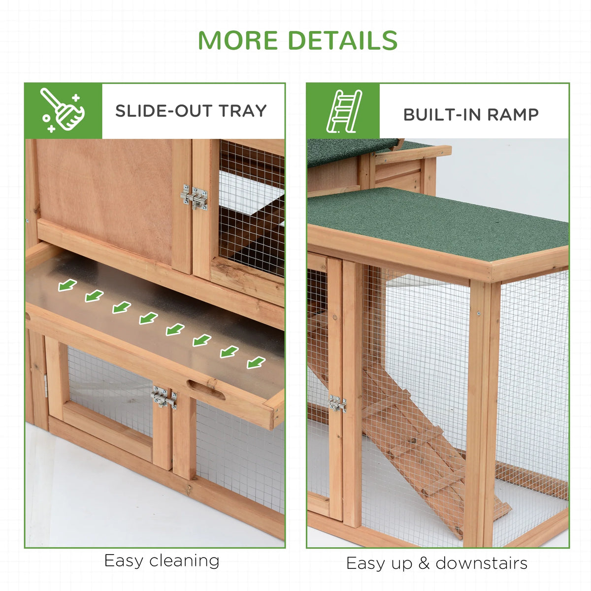 80" Wooden Chicken Coop with Nesting Box G82208