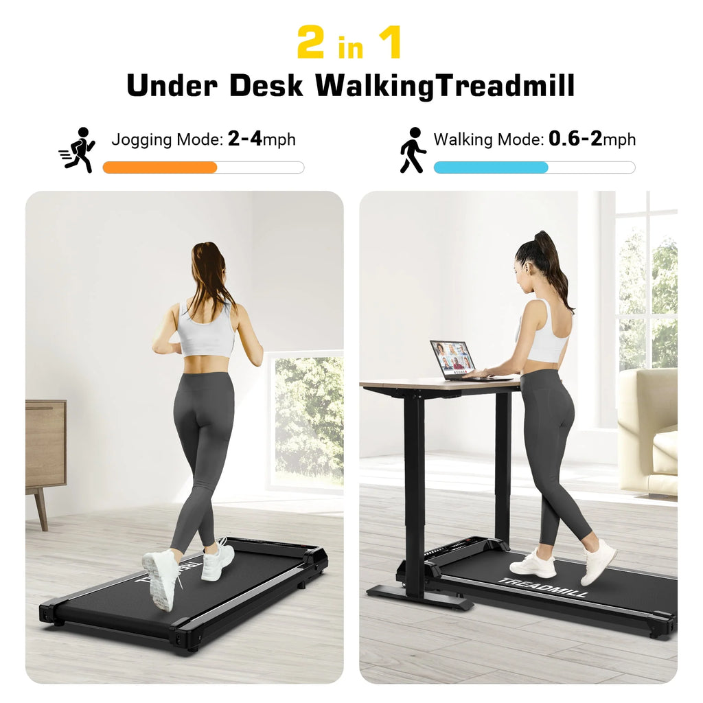 Black Portable Under Desk Treadmill Walking Pad Y19577