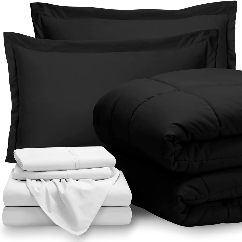 California King Black Microfiber Bed in A Bag T70071